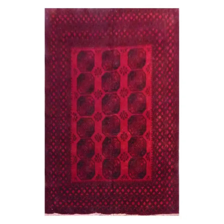 One Of The Kind Afghani Hand-Knotted Rug 9'0" x 6'7"